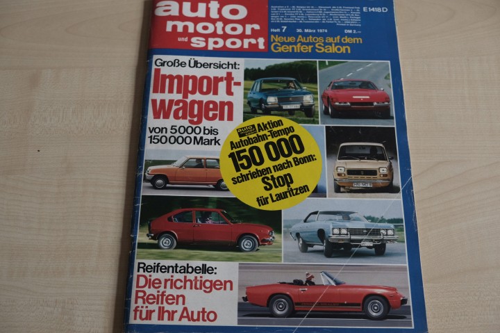 Deckblatt Auto Motor und Sport (07/1974)